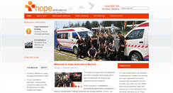 Desktop Screenshot of hopeambulance.com